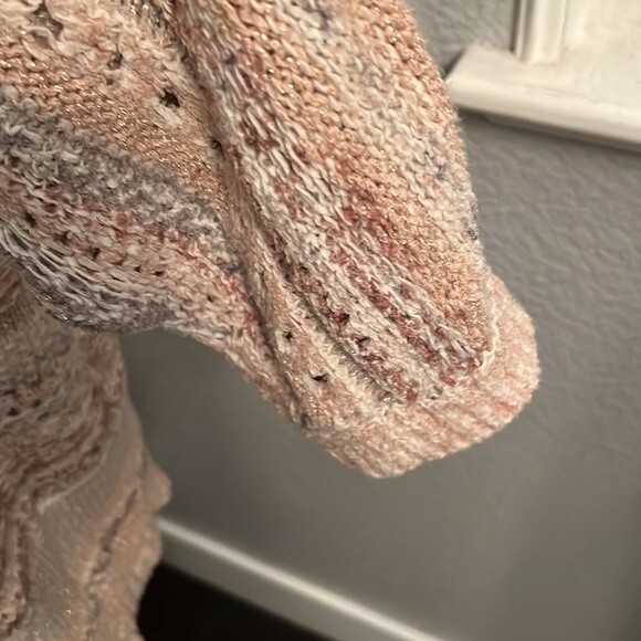 Chico’s Striped Mixed Yarn Cardigan Sweater - Picture 8 of 9